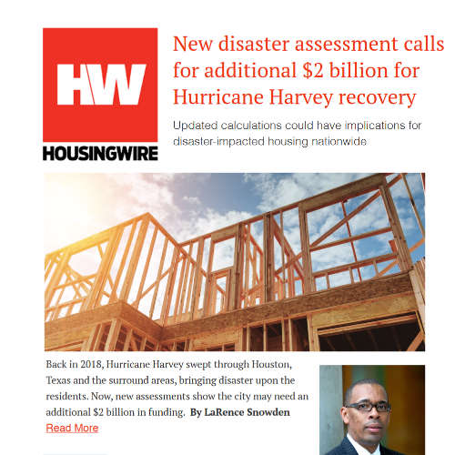 New disaster assessment callsfor additional $2 billion forHurricane Harvey recovery