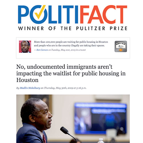 Politifact article screenshot