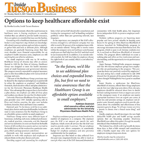 Options to keep healthcare affordable exist