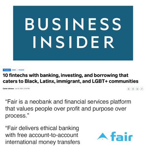 Screenshot of an article titled: 10 fintechs with banking, investing, and borrowing that caters to Black, Latinx, immigrant, and LGBT+ communities