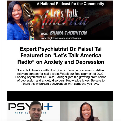 Screenshot of Faisal Tai on Let's Talk America