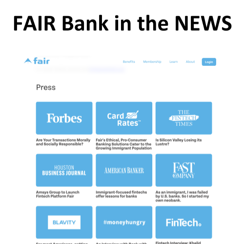 Screenshot of article Fair Bank in the News