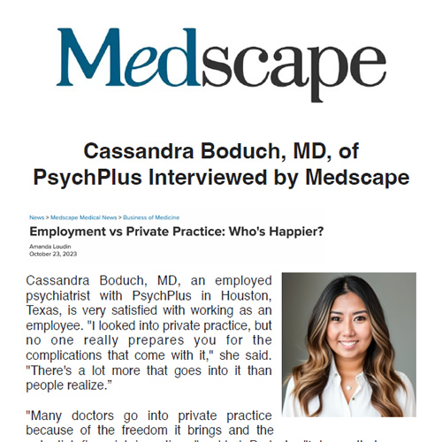 Screenshot of article Employment vs Private Practice: Who's Happier? in Medscape